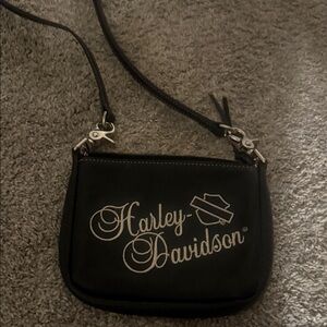 Harley-Davidson Black and Silver Crossbody Bag